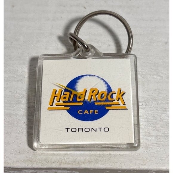 Hard Rock Cafe Toronto Keychain Acrylic Classic Square 1.75" - Picture 2 of 3